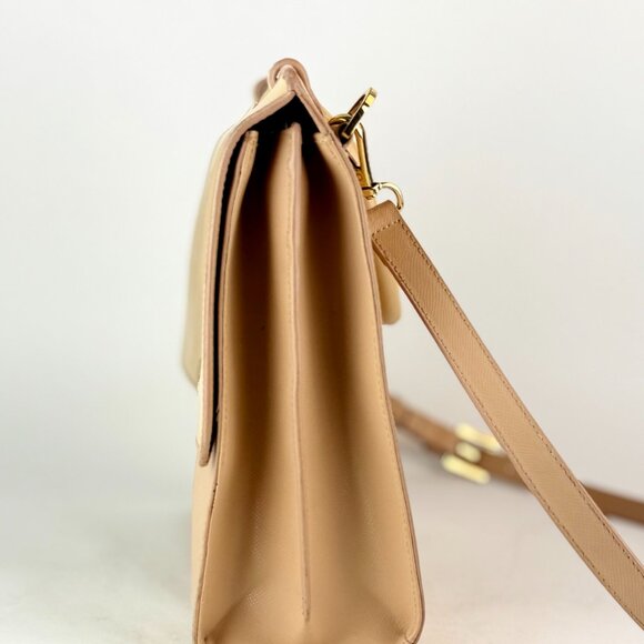 Ted Baker Bow Detail Nude Leather Satchel Handbag , Top Handle - Picture 6 of 12